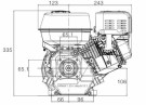 Loncin 7 hk EL-start - bensinmotor med vannrett aksel - 19 mm thumbnail