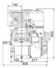 Loncin 15hk EL-start - bensinmotor med vannrett aksel 25mm thumbnail