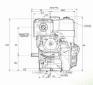 Loncin 15hk EL-start - bensinmotor med vannrett aksel 25mm thumbnail