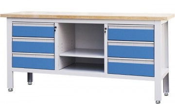 Arbeidsbenk med hyller 169 cm