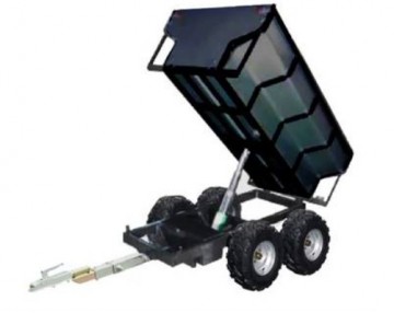 ATV - Tømmerhenger med stålkasse og hydraulisk tipp (2-akslet)