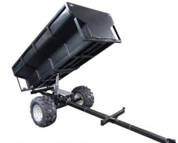 ATV - Tømmerhenger med stålkasse og hydraulisk tipp (1-akslet)