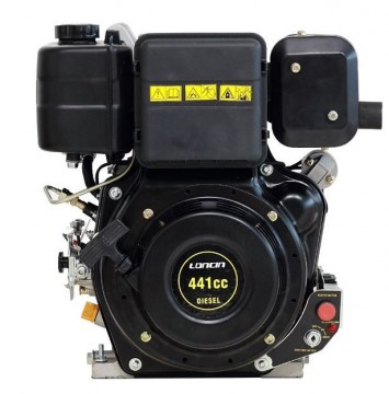 Loncin 10 hk dieselmotor med forvarmer og EL-start - 25mm aksel