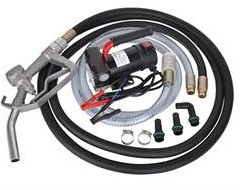 Dieselpumpe - 12 volt - med slange + håndtak
