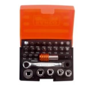 Bahco Bits Sett M/Skralle 2058/S26