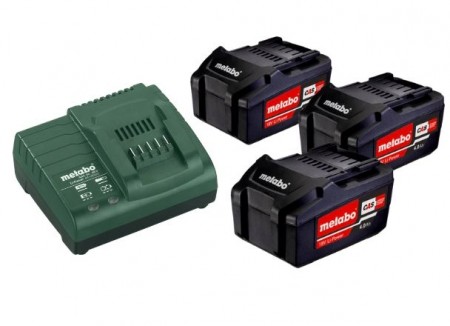 Metabo Basis-sett 3 x 4,0Ah batterier og ASC 30 lader
