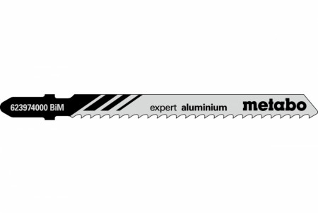 Metabo 5 stikksagblader "expert aluminium" 75/ 3 mm