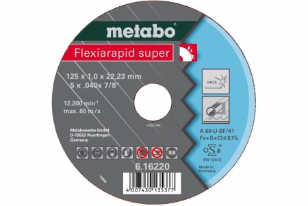 FLEXIARAPID SUPER 180X1,6X22,23 INOX, TF 41 (rett utførelse)