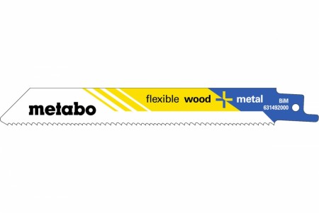 Metabo 5 sabelsagblader "flexible wood + metal" 150 x 0,9 mm