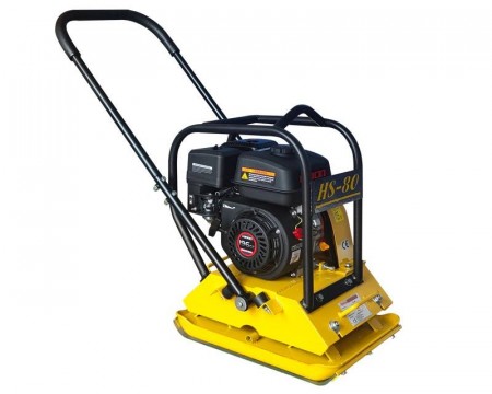 HS - 80 kg vibratorplate m/Loncin motor med gummimatte