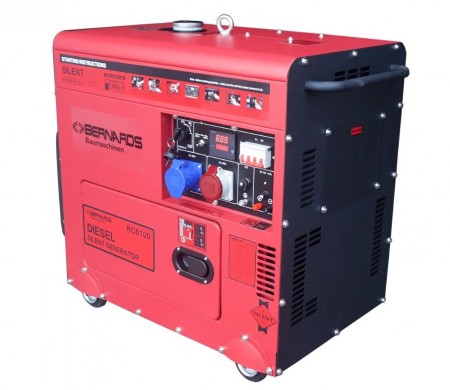 Bernards - diesel generator 7,5 kW. Equal power 400/230V fjernbetjening med EL-start