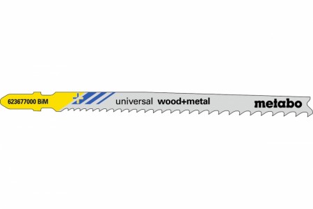 Metabo 5 stikksagblader "universal wood + metal" 106 mm/progr.