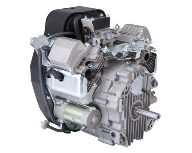 Loncin 24 hk 2 sylindret bensinmotor - Elstart og 25,4 mm loddrett aksel