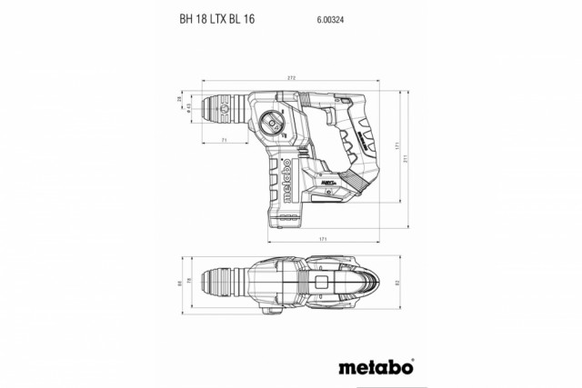 Metabo - BH 18 LTX BL 16 batteri borhammer